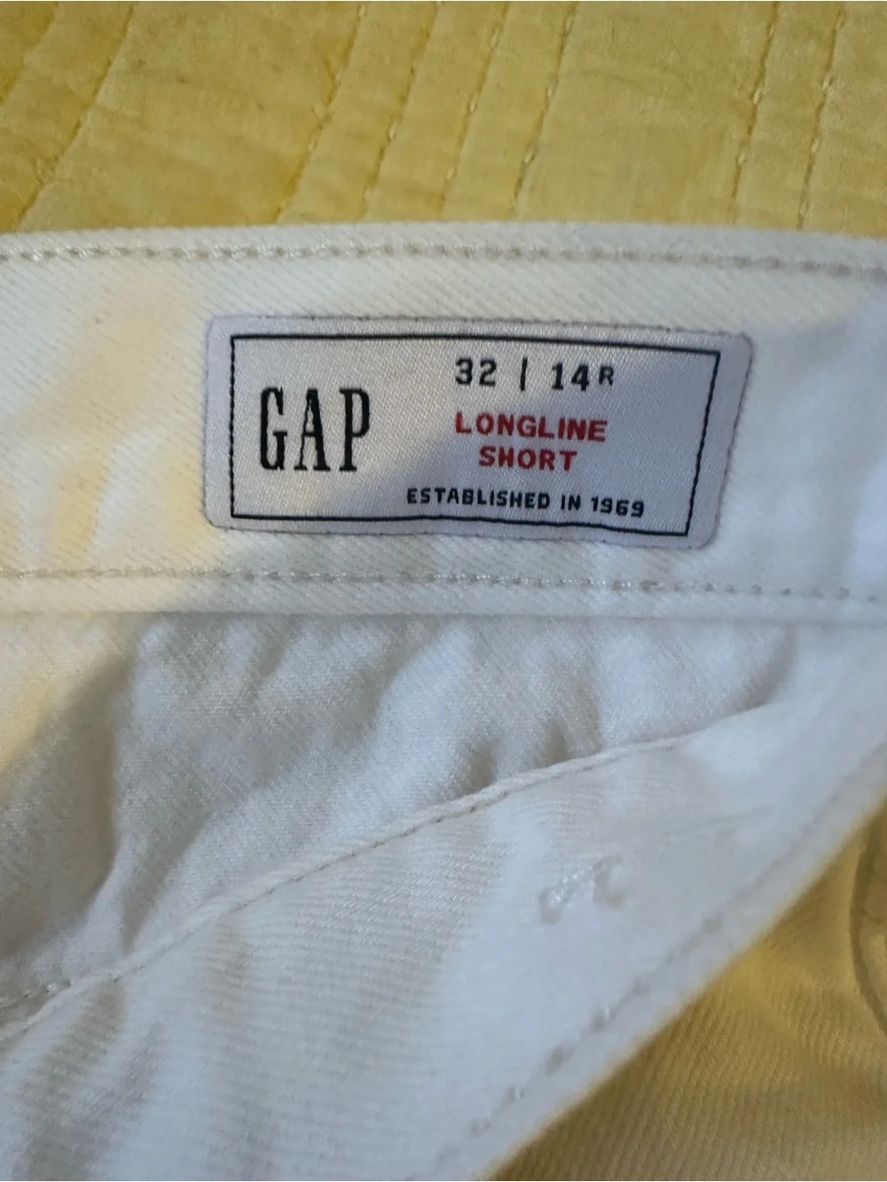 Gap Women’s White Denim Longline Shorts size 14